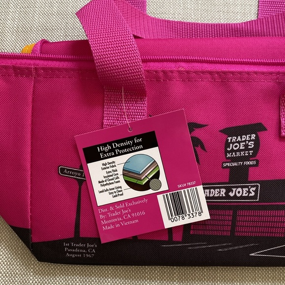 PINK BNWT Trader Joe’s Mini Insulated Bag - Picture 3 of 4